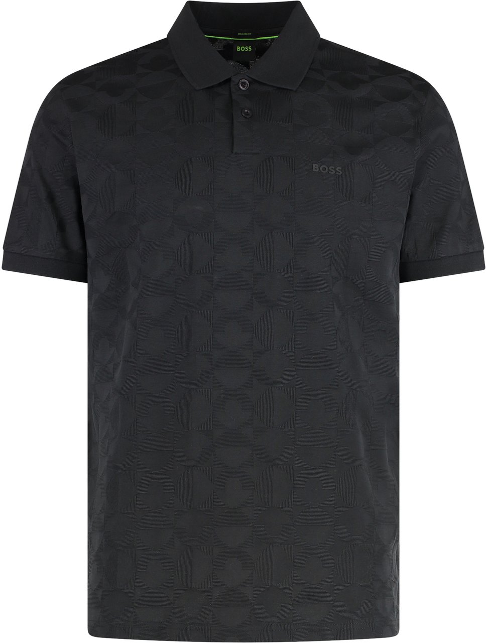 Boss Cotton polo shirt Zwart