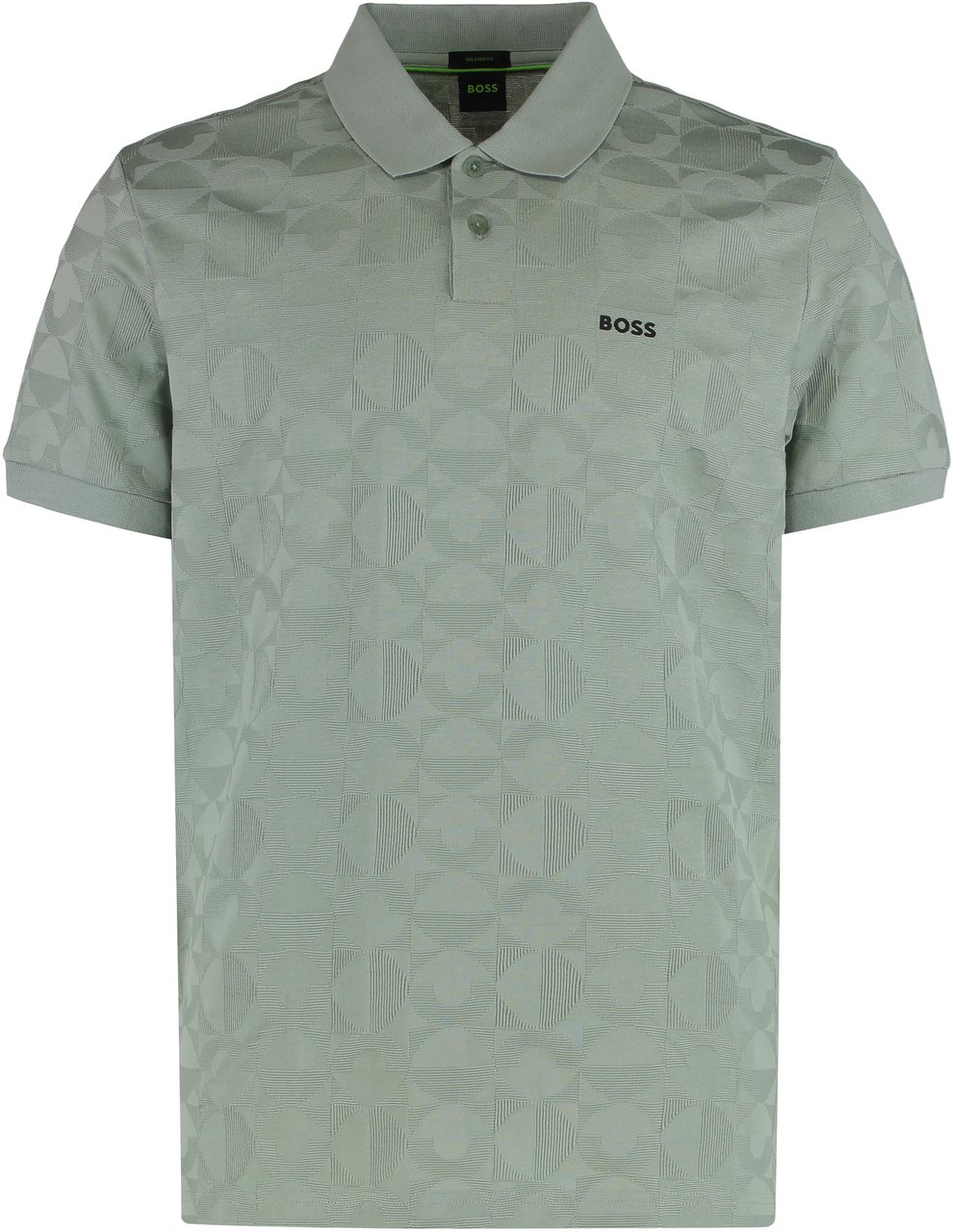 Boss Cotton polo Groen