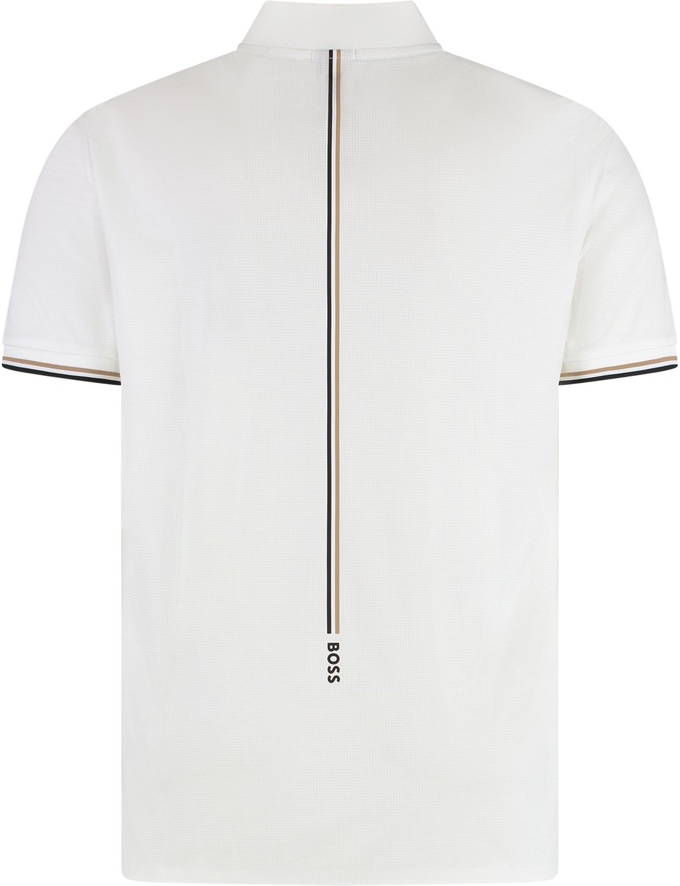 Boss Technical fabric polo shirt Wit
