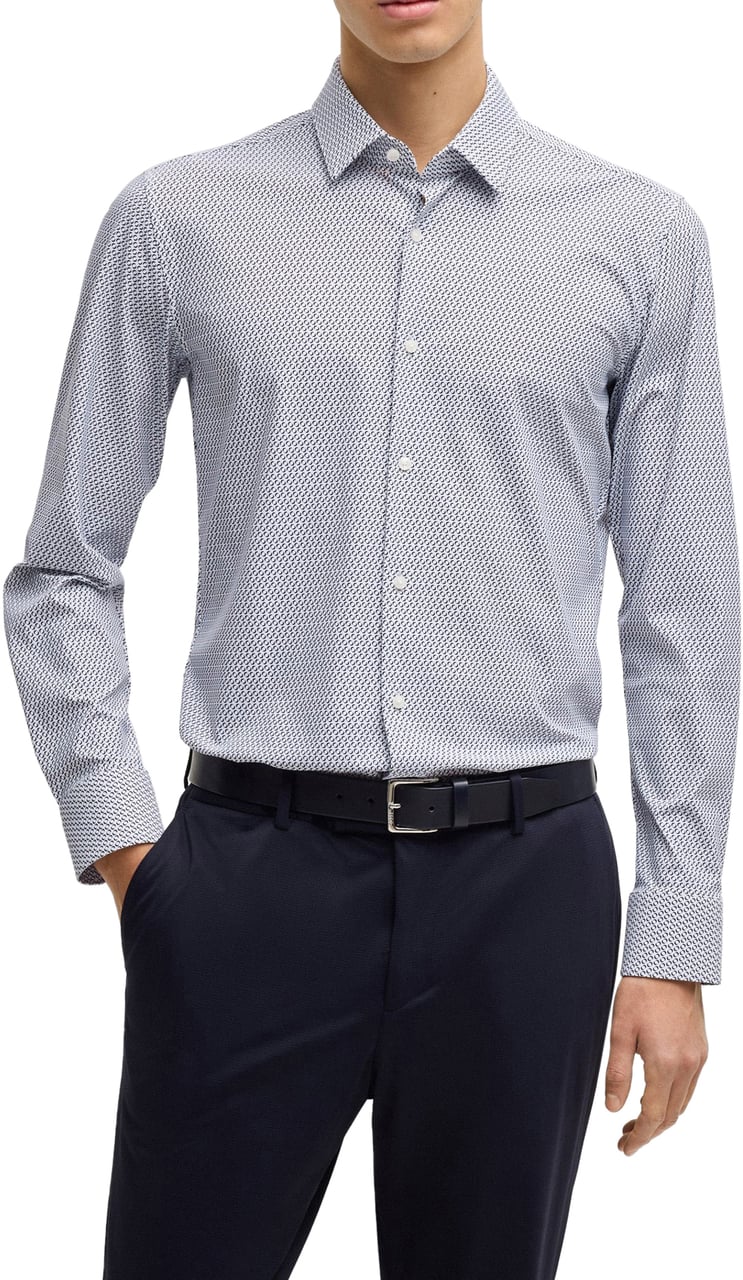Boss Shirts Blue Blauw