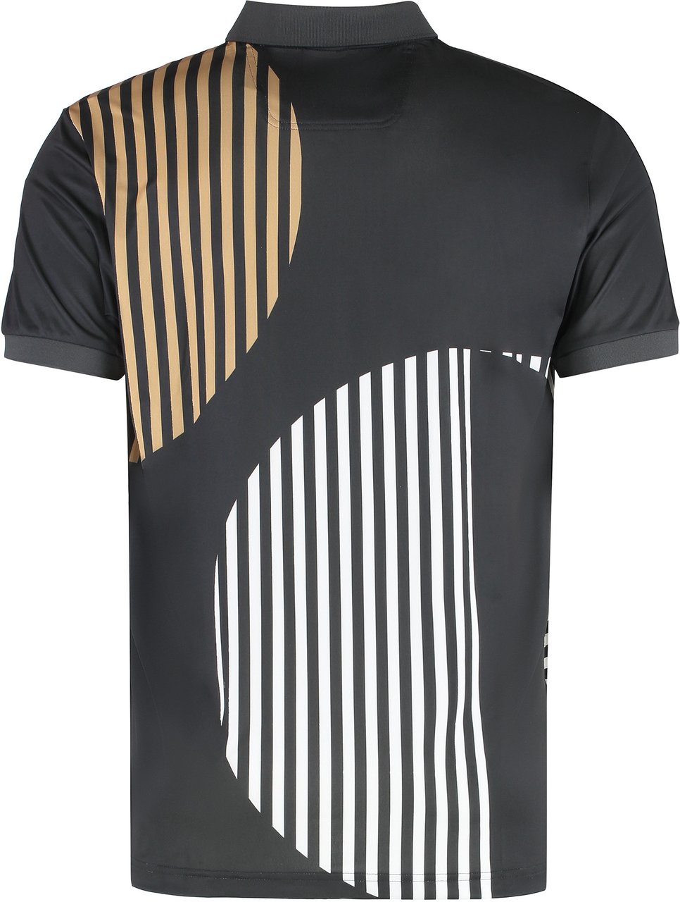 Boss Technical fabric polo shirt Zwart