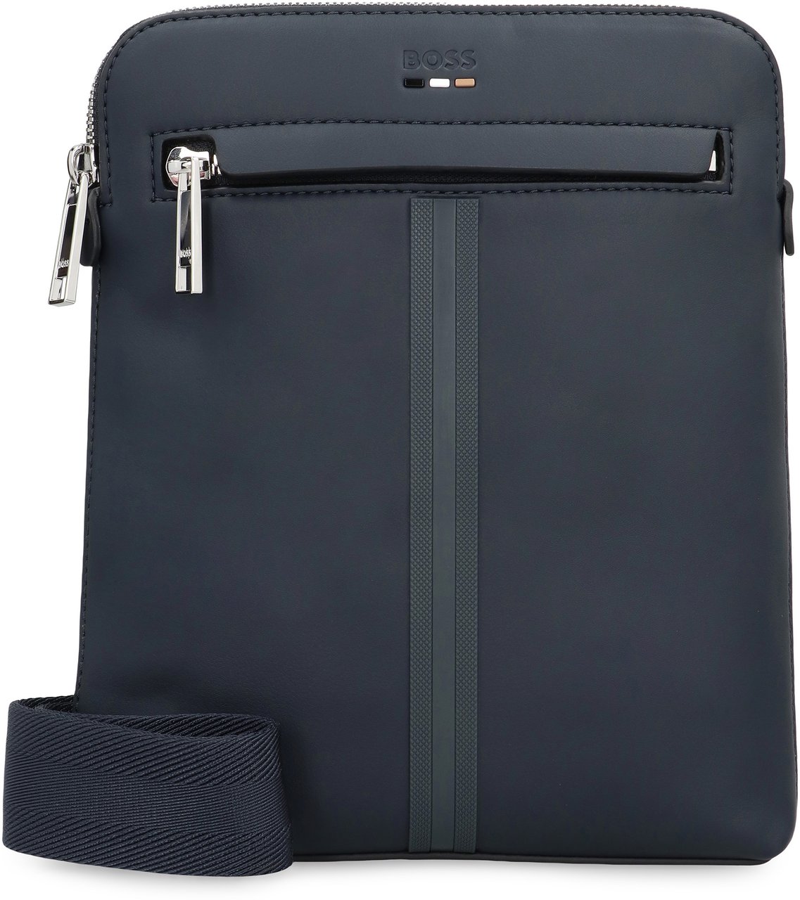 Boss Shoulder bag in eco-leather Navy