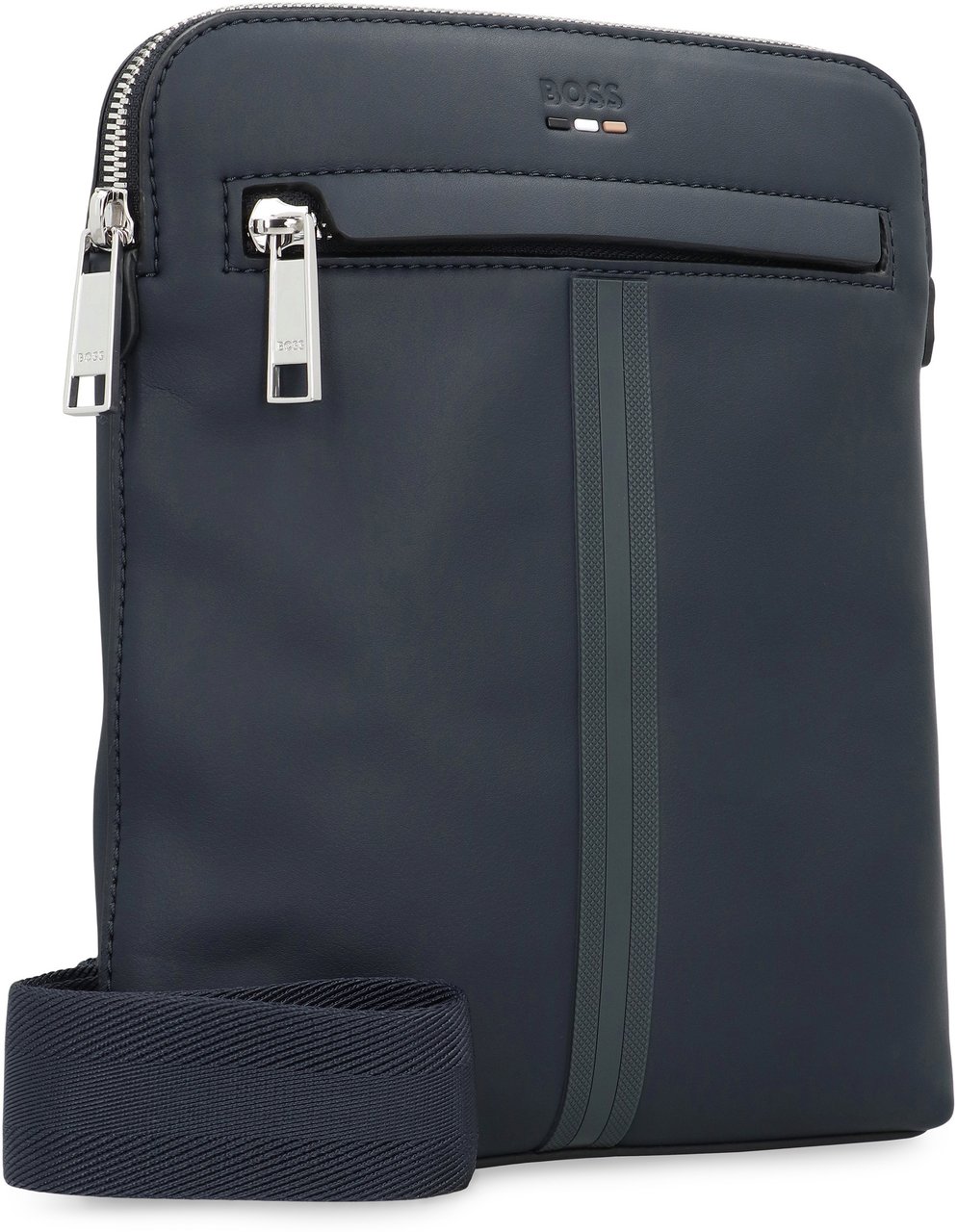 Boss Shoulder bag in eco-leather Navy
