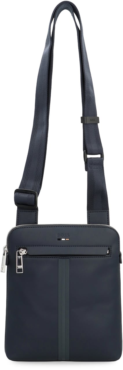 Boss Shoulder bag in eco-leather Navy