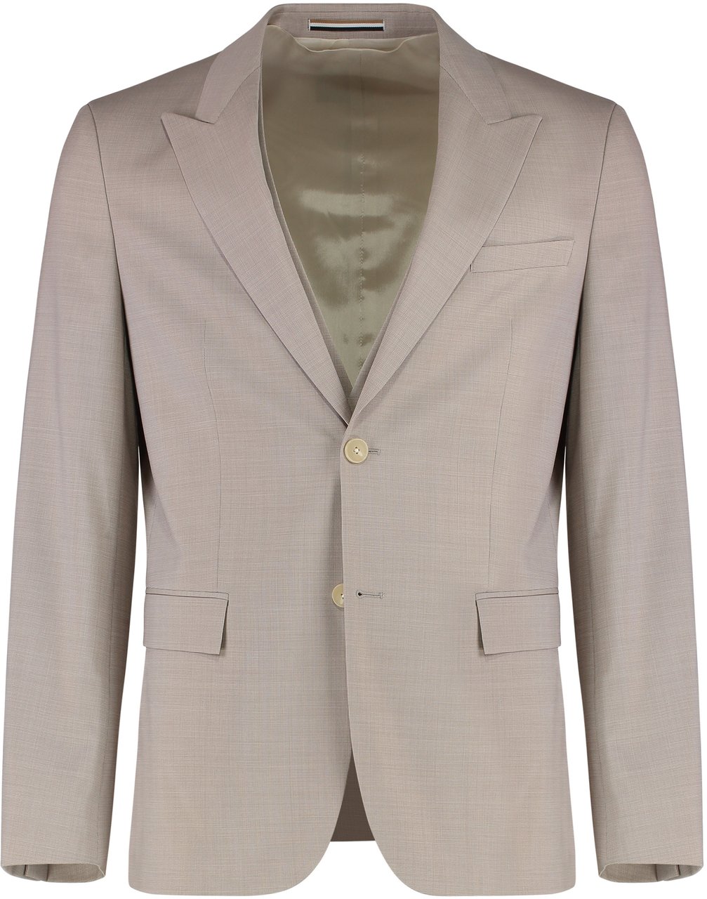 Boss Houston stretch wool Three-pieces suit Beige