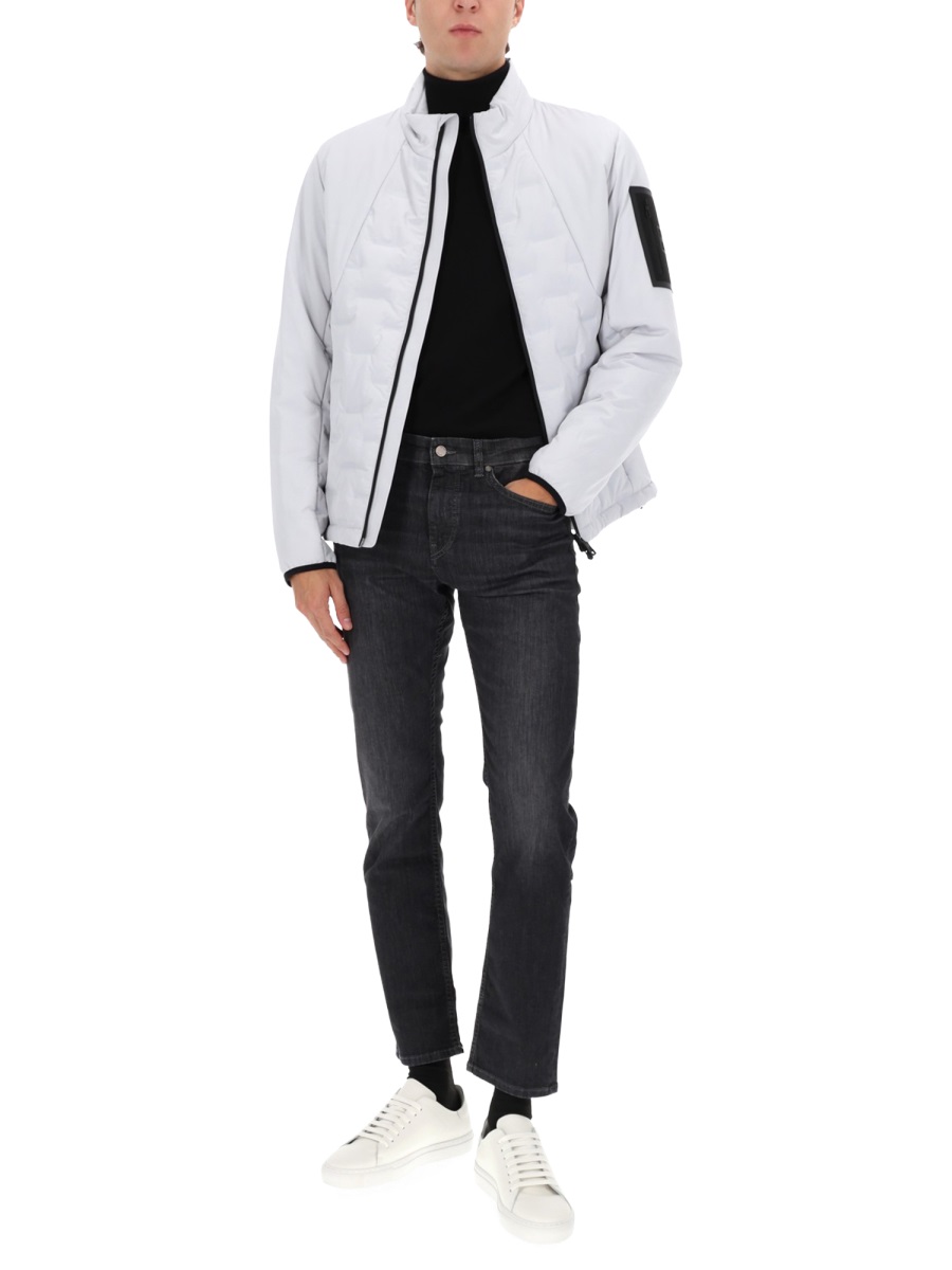 Boss Quilted Down Hybrid Polyester Jacket Wit