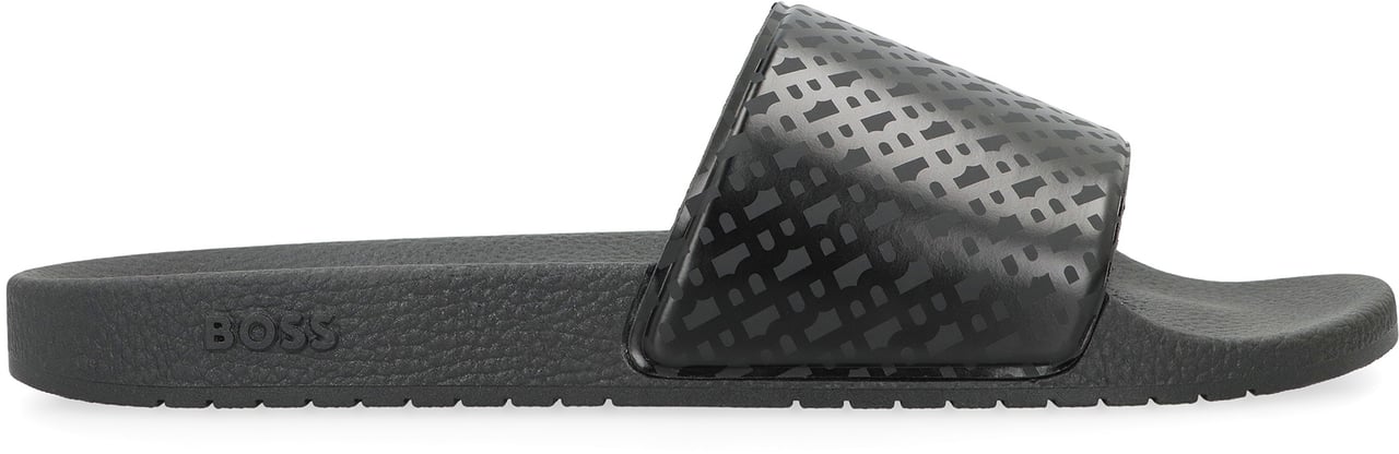 Boss Rubber slides Zwart