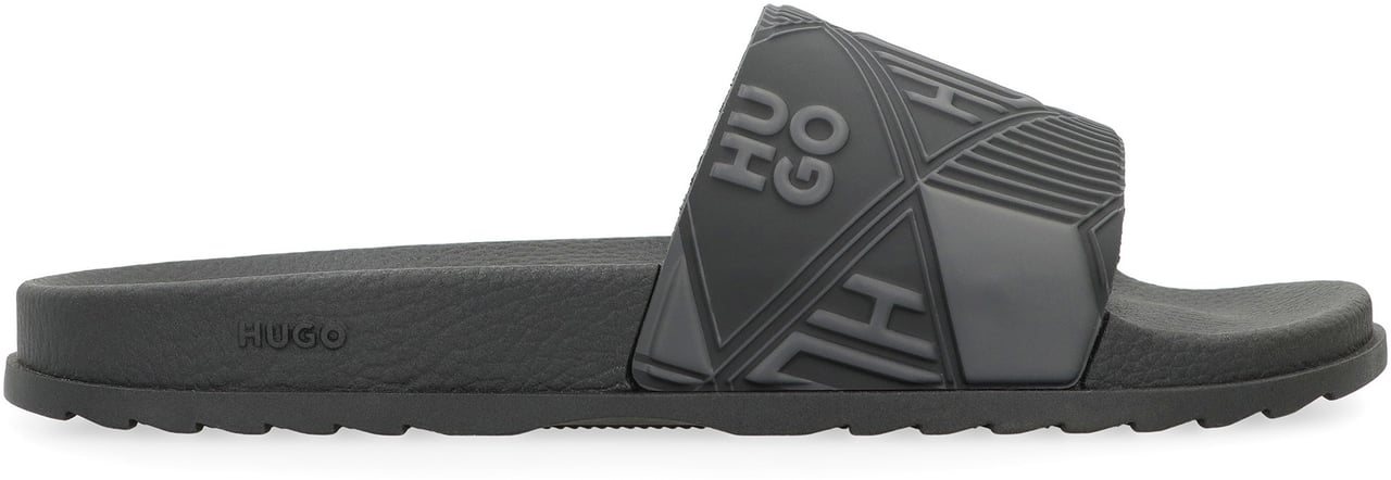 Boss Rubber slides Zwart