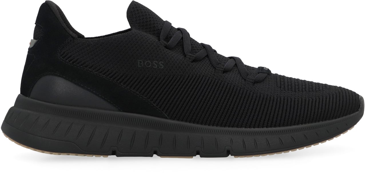Boss Slon Fabric low-top sneakers Zwart