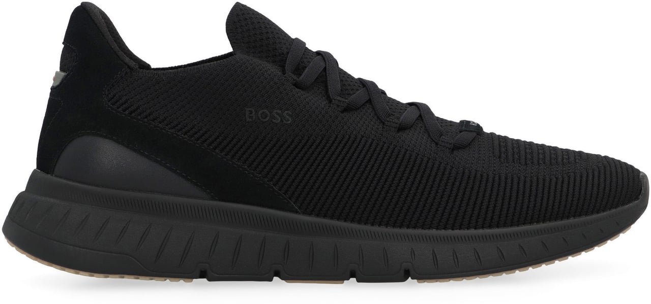 Boss Slon Fabric low-top sneakers Zwart