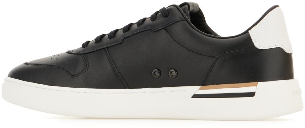 Boss BOSS Black leather sneakers Zwart