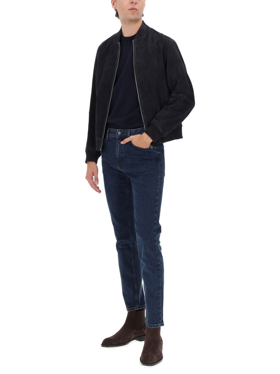 Boss H-Muller Suede Like Regular Jacket Zwart
