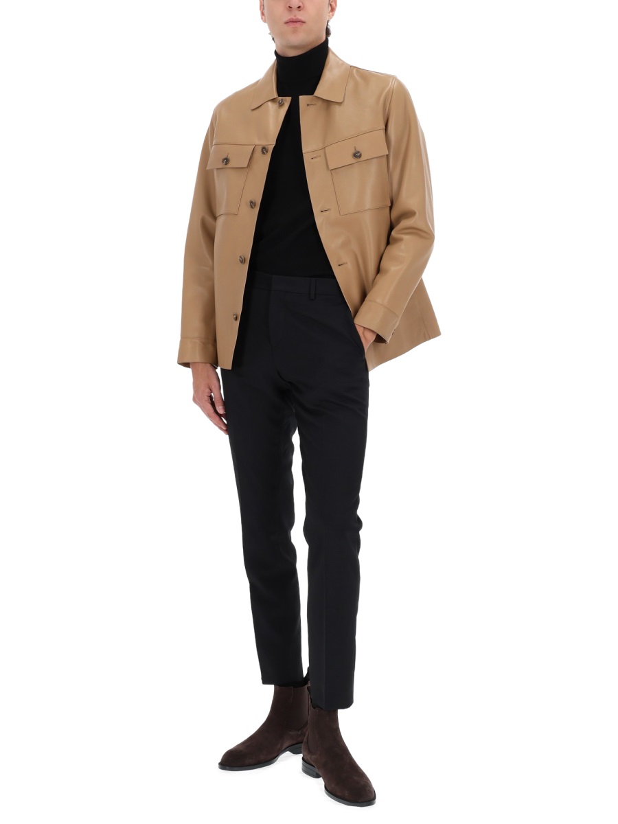 Boss C-Malid Faux Leather Regular Jacket Neutraal