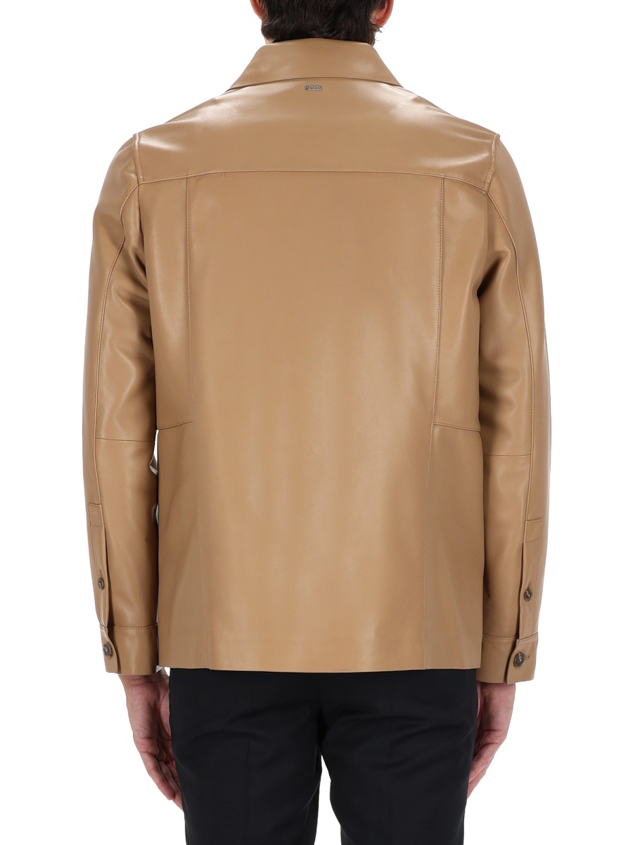 Boss C-Malid Faux Leather Regular Jacket Neutraal