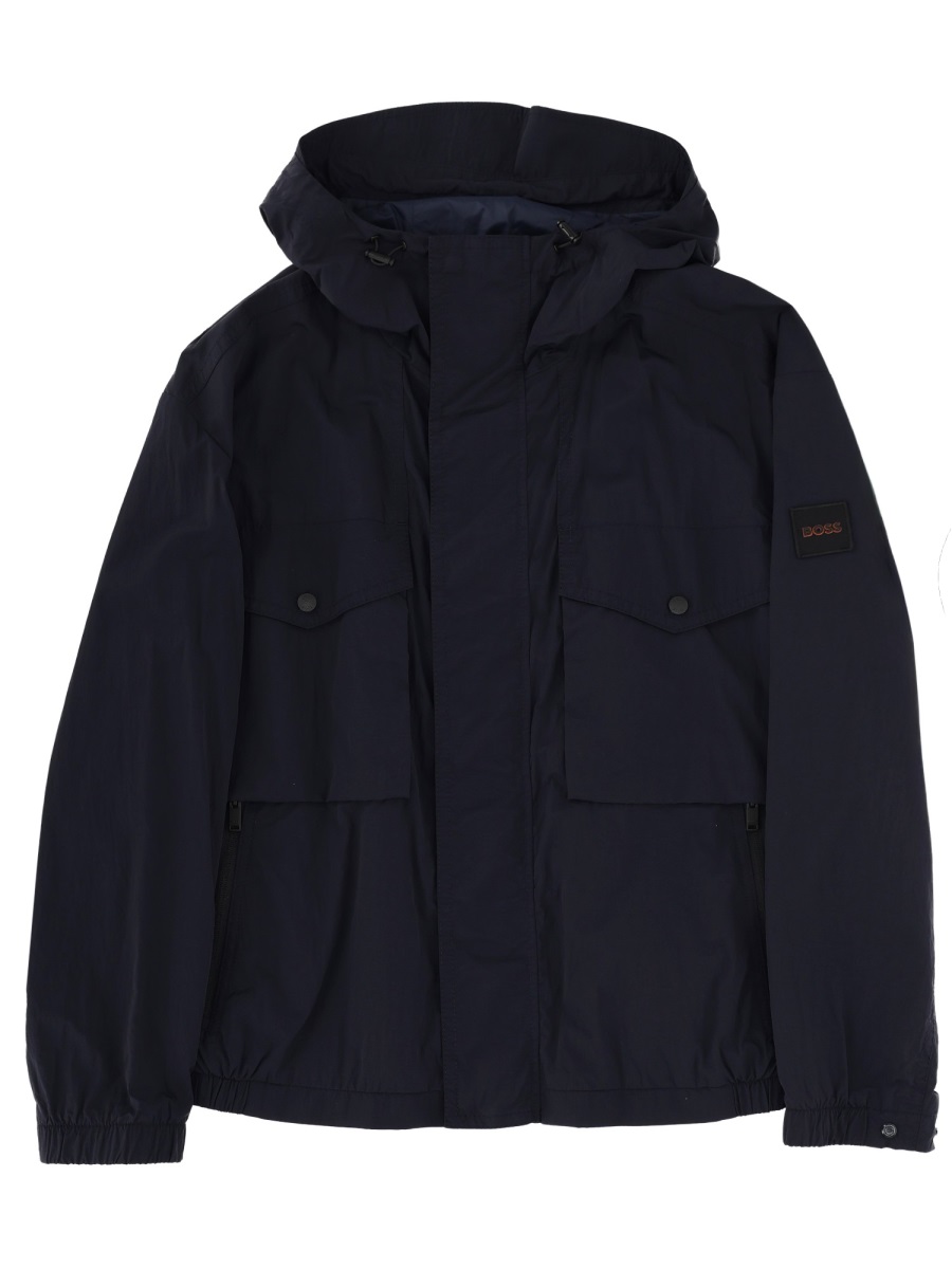Boss Black Polyamide Omusk-W Hoodie Zwart