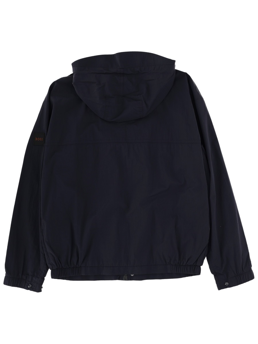 Boss Black Polyamide Omusk-W Hoodie Zwart
