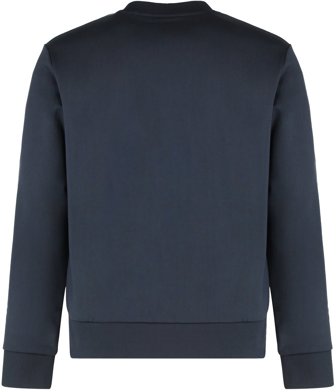Boss Logo detail cotton sweatshirt Blauw