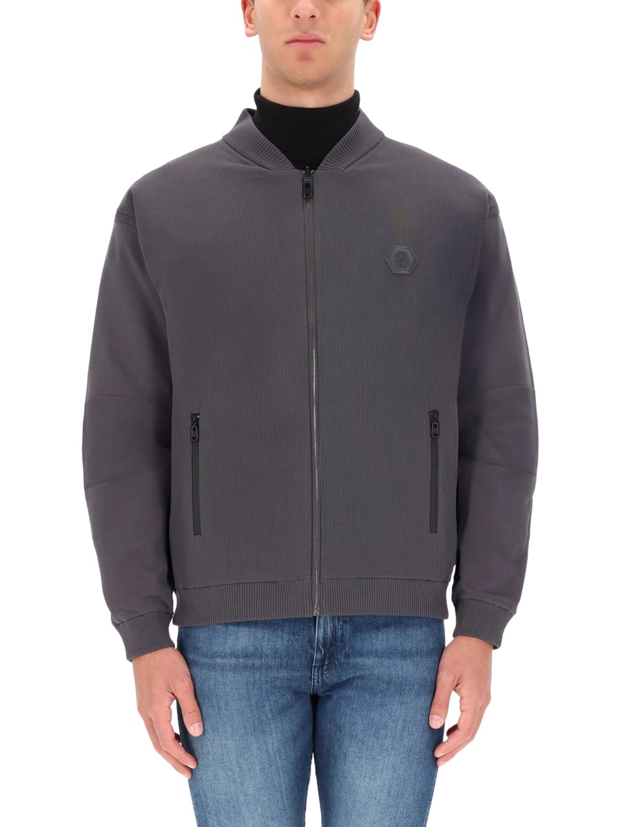 Boss Polyamide Future Hy Minimalist Sweatshirt Grijs