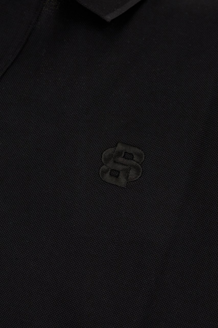 Boss BOSS Black piquet polo shirt Zwart