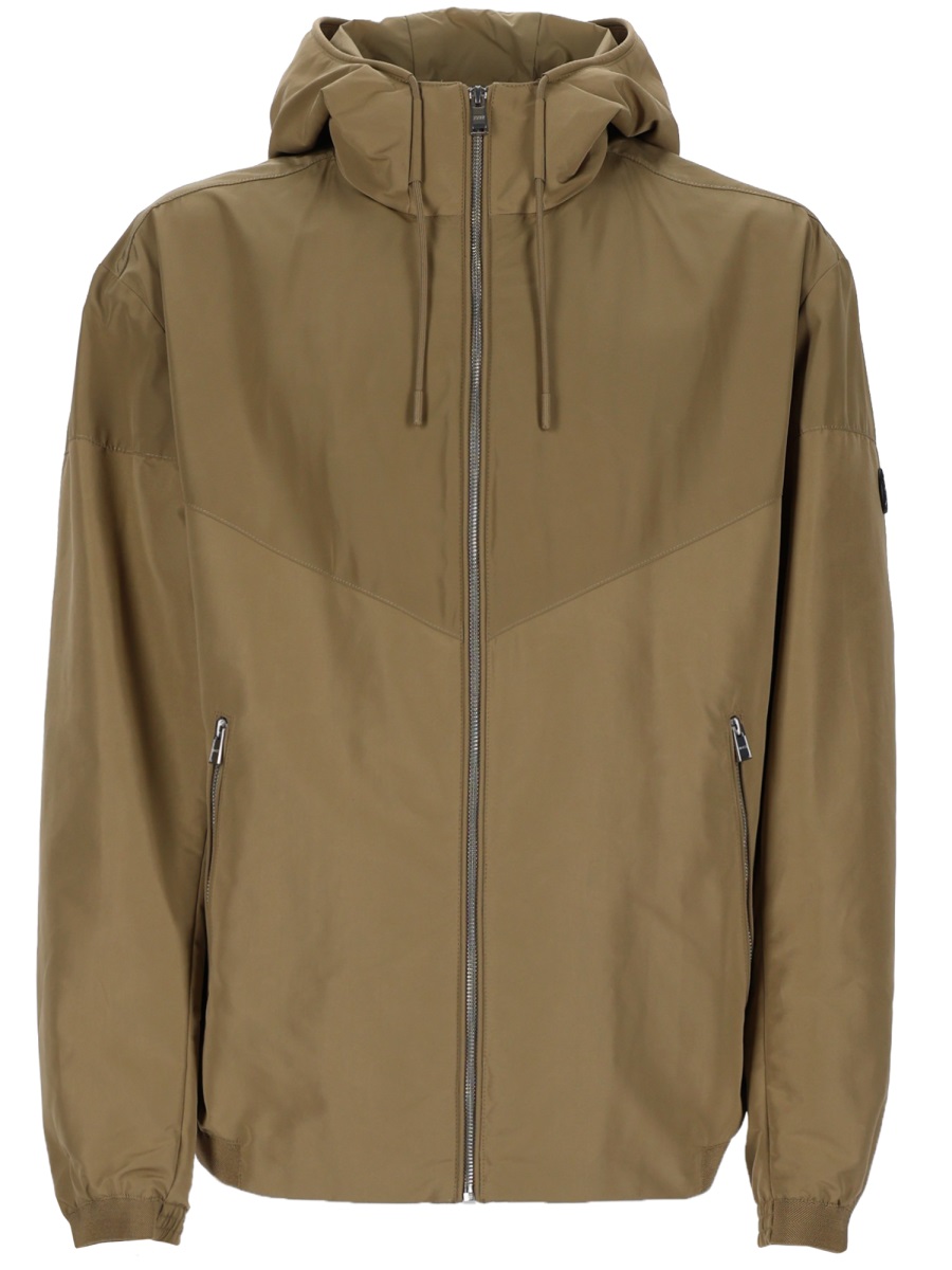Boss Recycled Polyester Hooded Zip Jacket Bruin