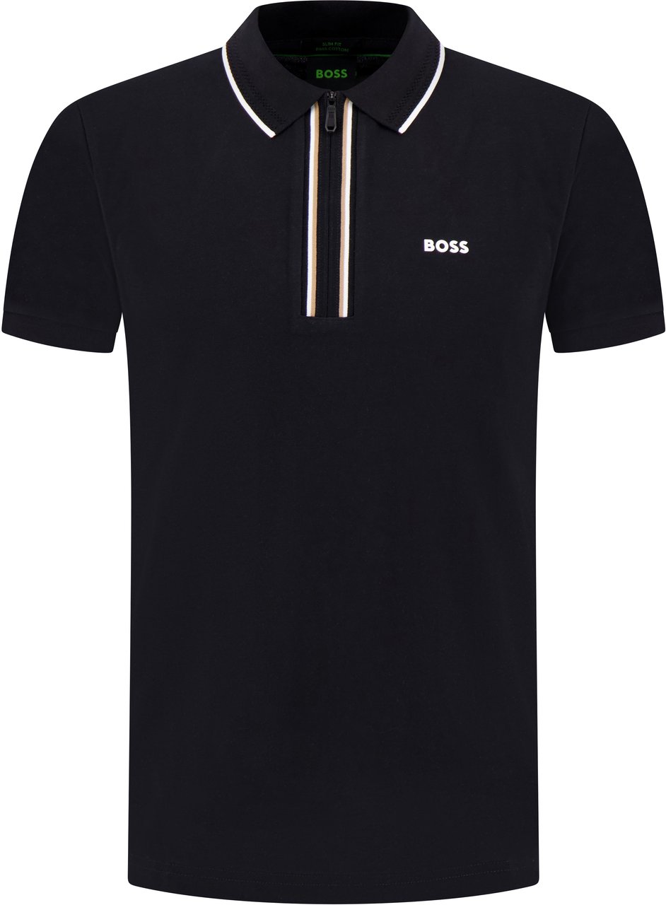 Boss Polo Zwart Zwart