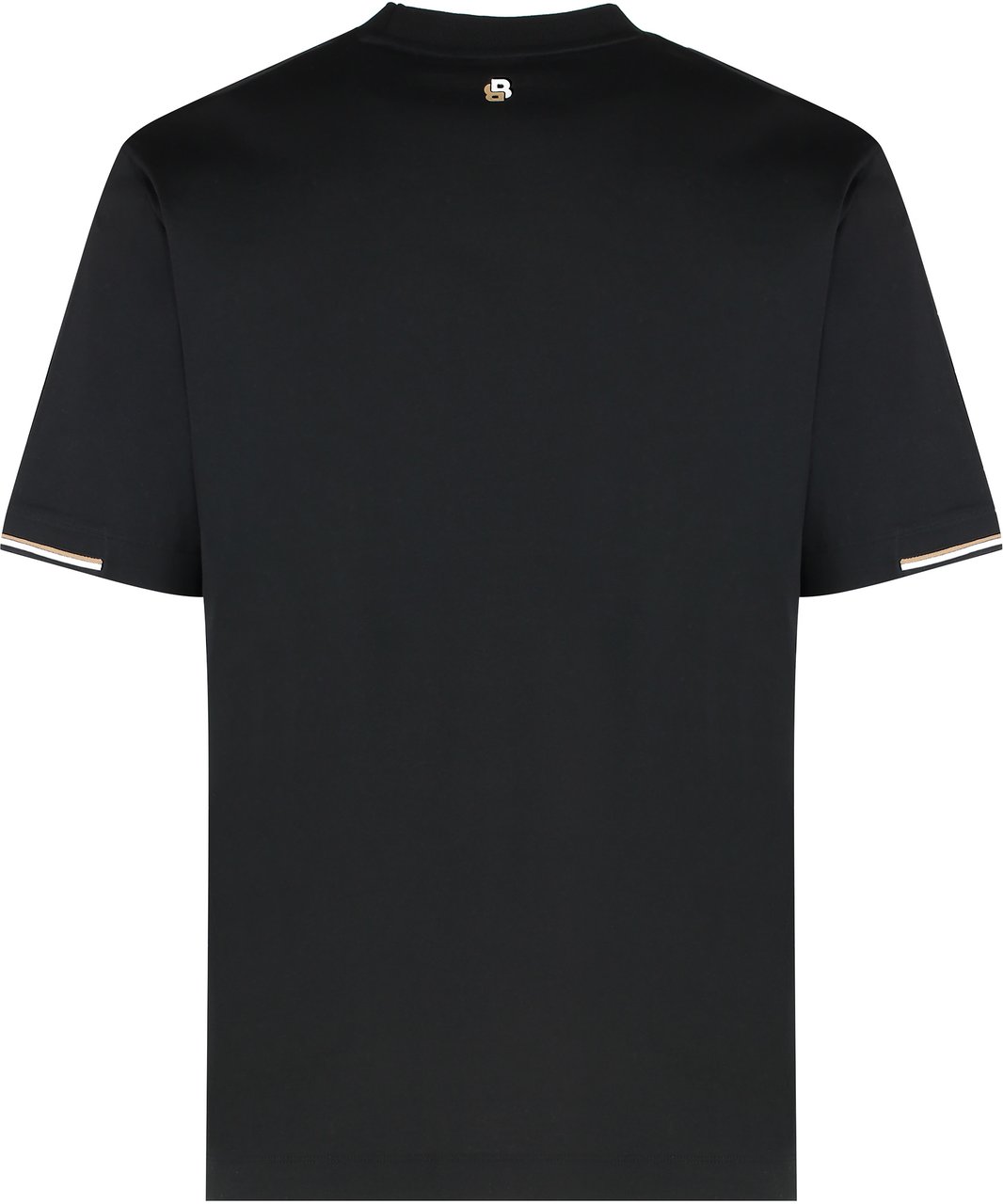 Boss Cotton crew-neck T-shirt Zwart