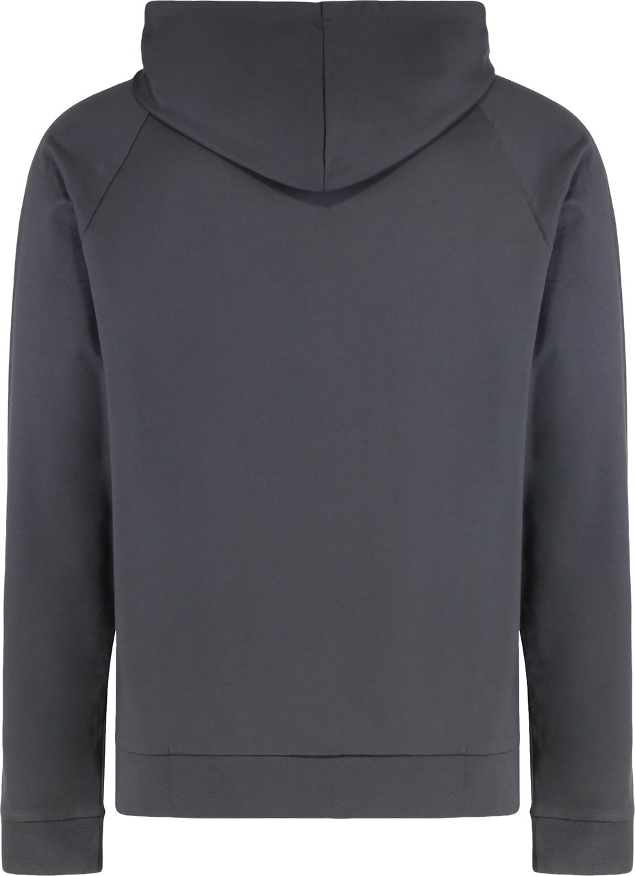 Boss Hooded sweatshirt in cotton terry with zipper Grijs