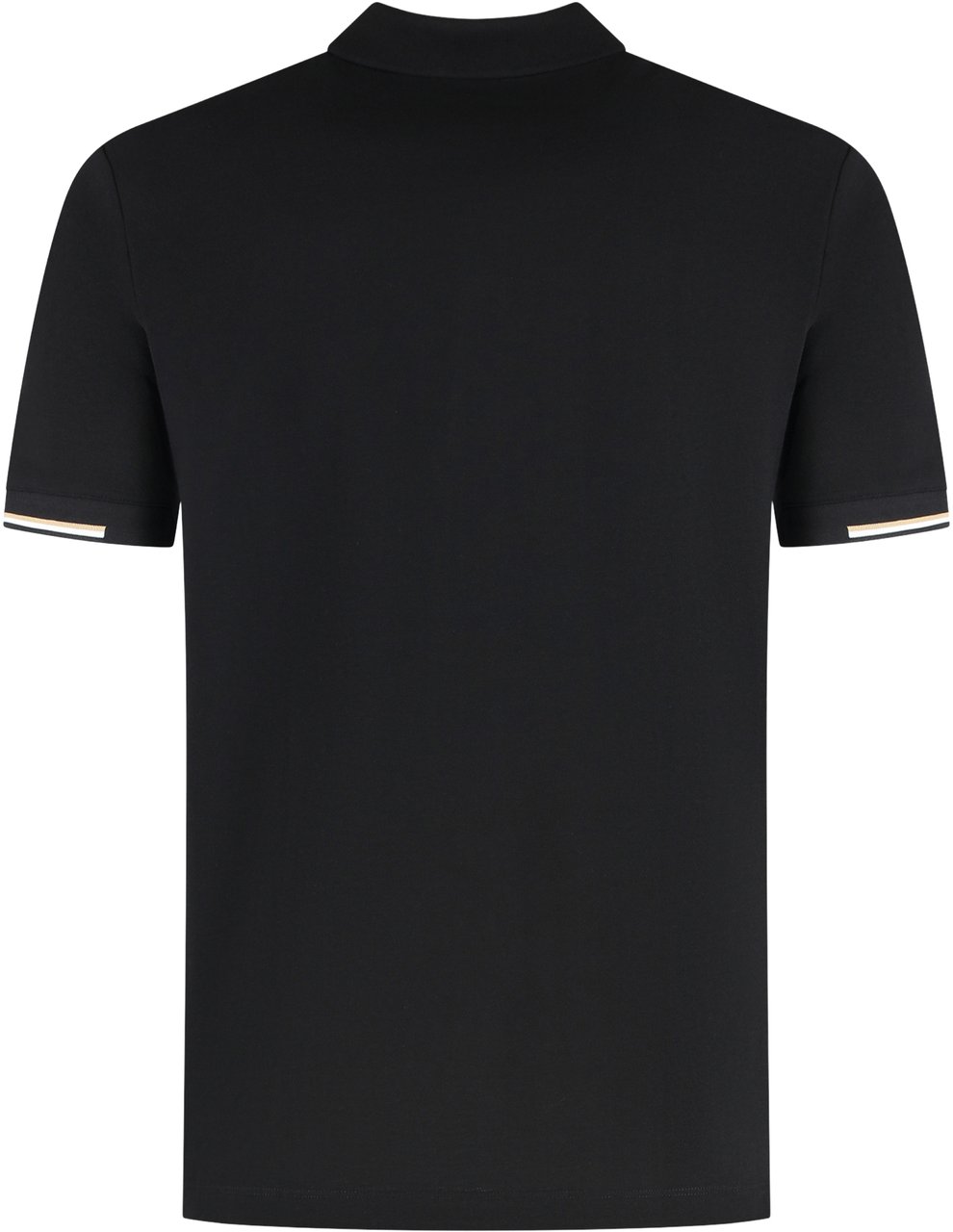 Boss Cotton-piqué polo shirt Zwart