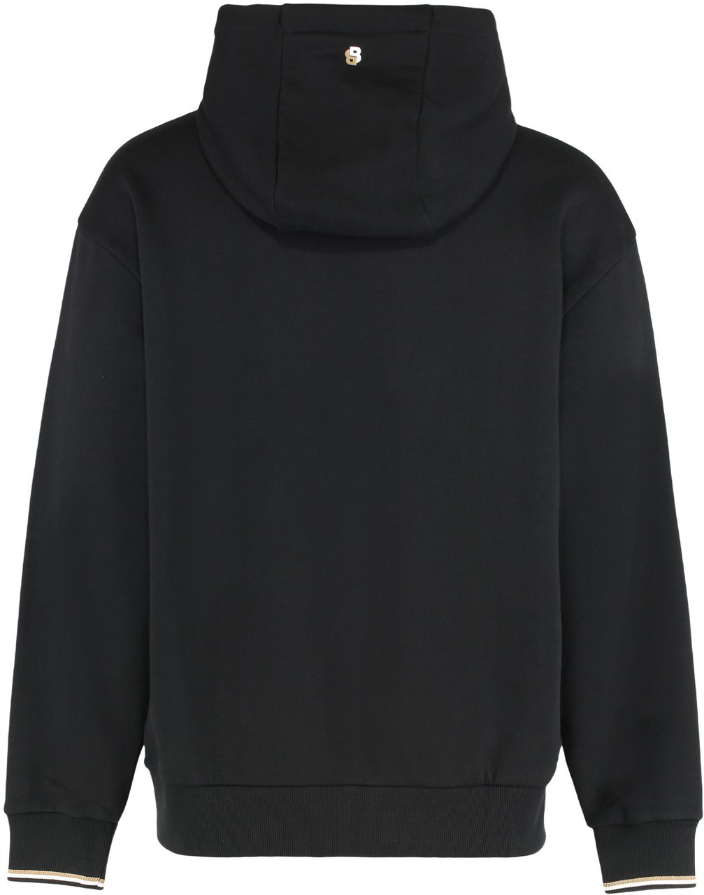 Boss Hooded sweatshirt made of terry cotton Zwart