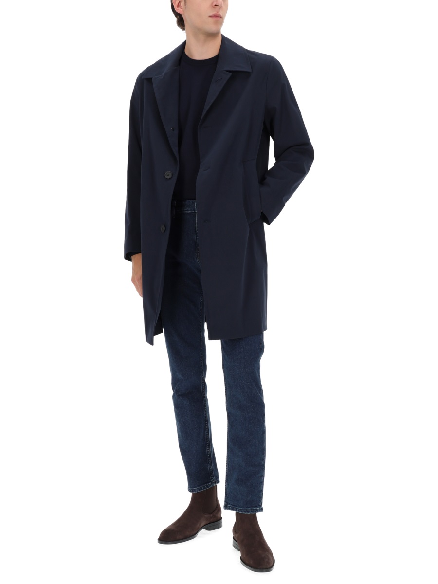 Boss Black Cotton-Blend C-Clark Mid-Length Coat Zwart