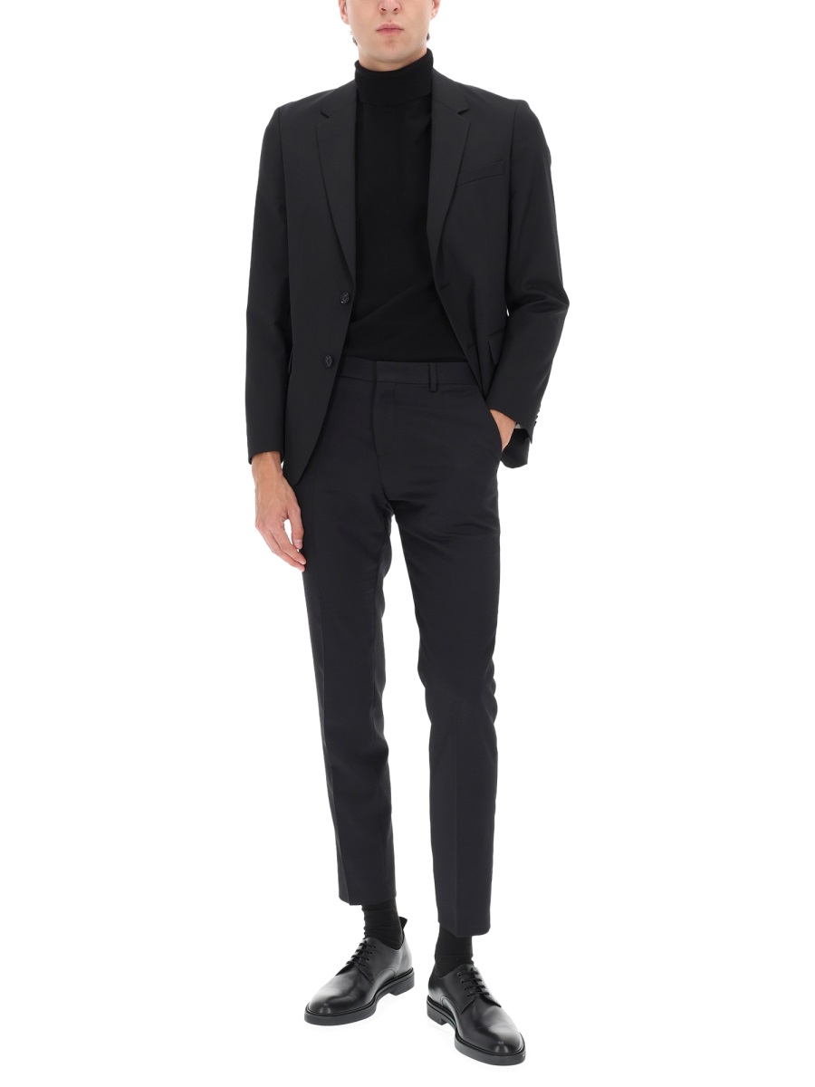 Boss H-Houston Virgin Wool-Blend Tailored Blazer Zwart