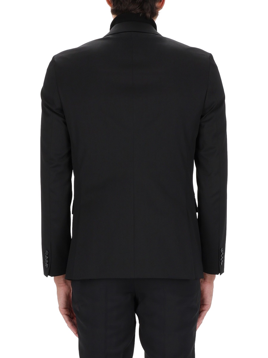 Boss H-Houston Virgin Wool-Blend Tailored Blazer Zwart
