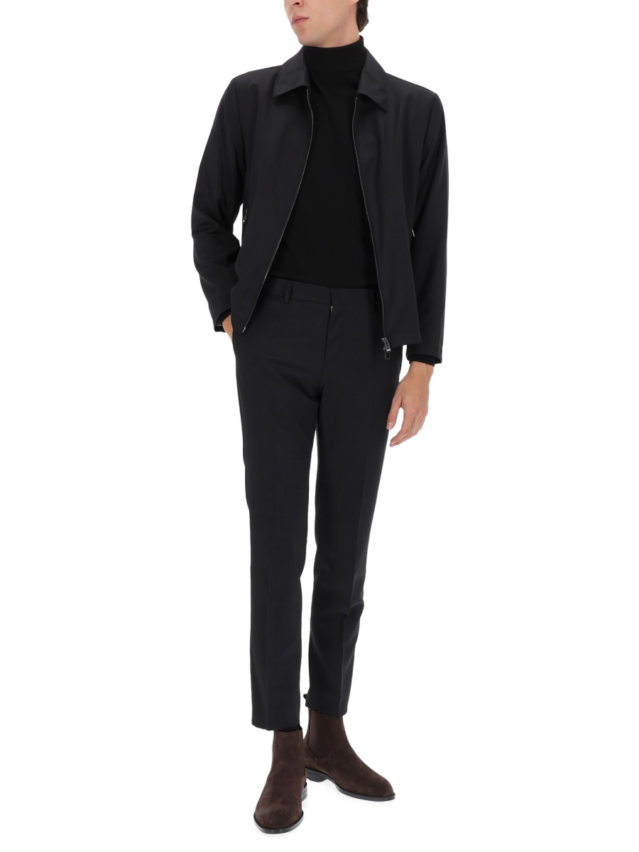 Boss Black Virgin Wool H-Hanry-Wing Jacket Zwart