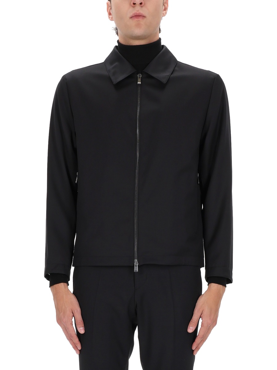 Boss Black Virgin Wool H-Hanry-Wing Jacket Zwart