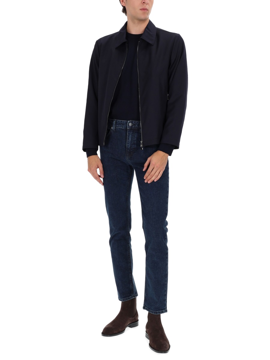 Boss H-Hanry-Wing Slim Fit Virgin Wool Jacket Zwart