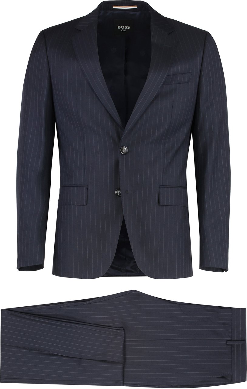 Boss Virgin wool two-pieces suit Navy