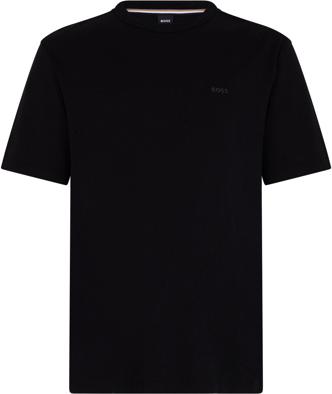 Boss Cotton T-shirt with short sleeves Zwart
