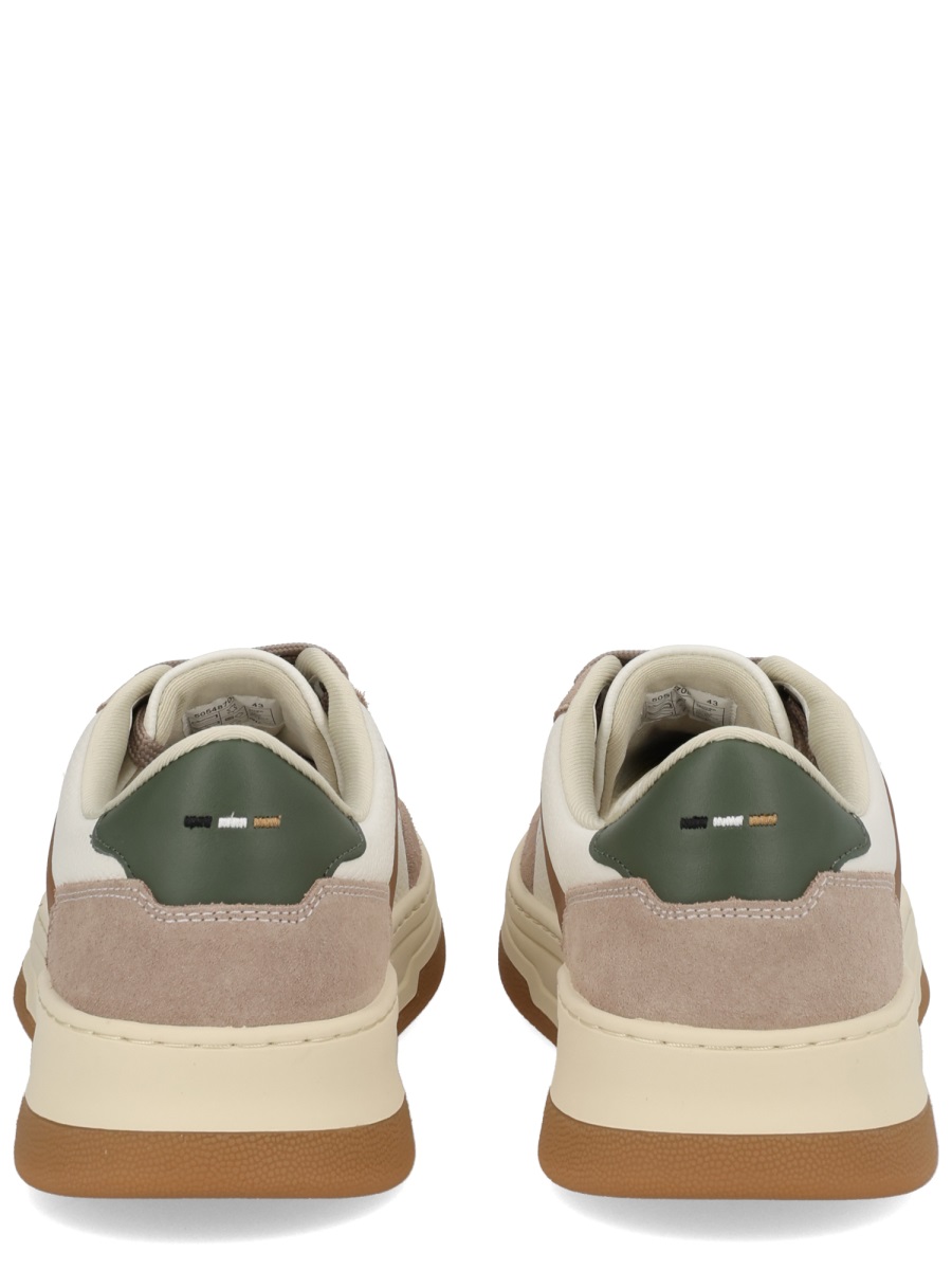Boss Cream Cow Leather Baltimore Sneakers Neutraal