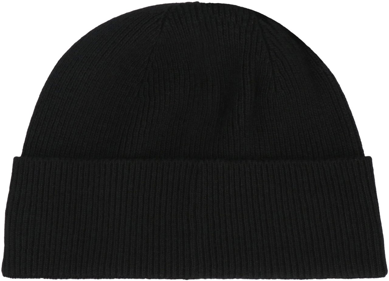 Boss Knit cap with logo Zwart