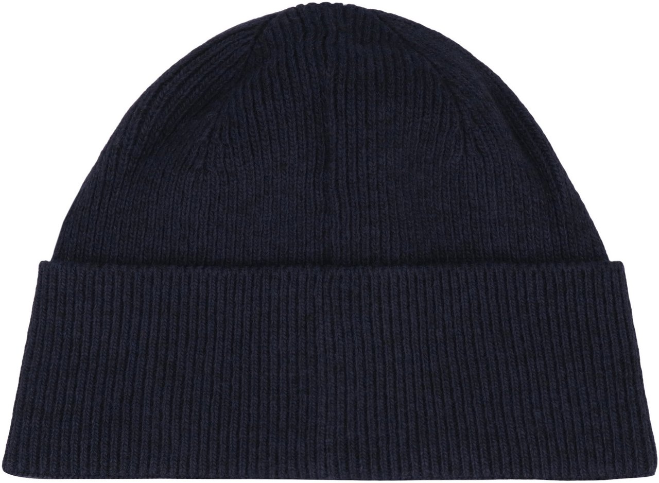 Boss Knit cap with logo Navy