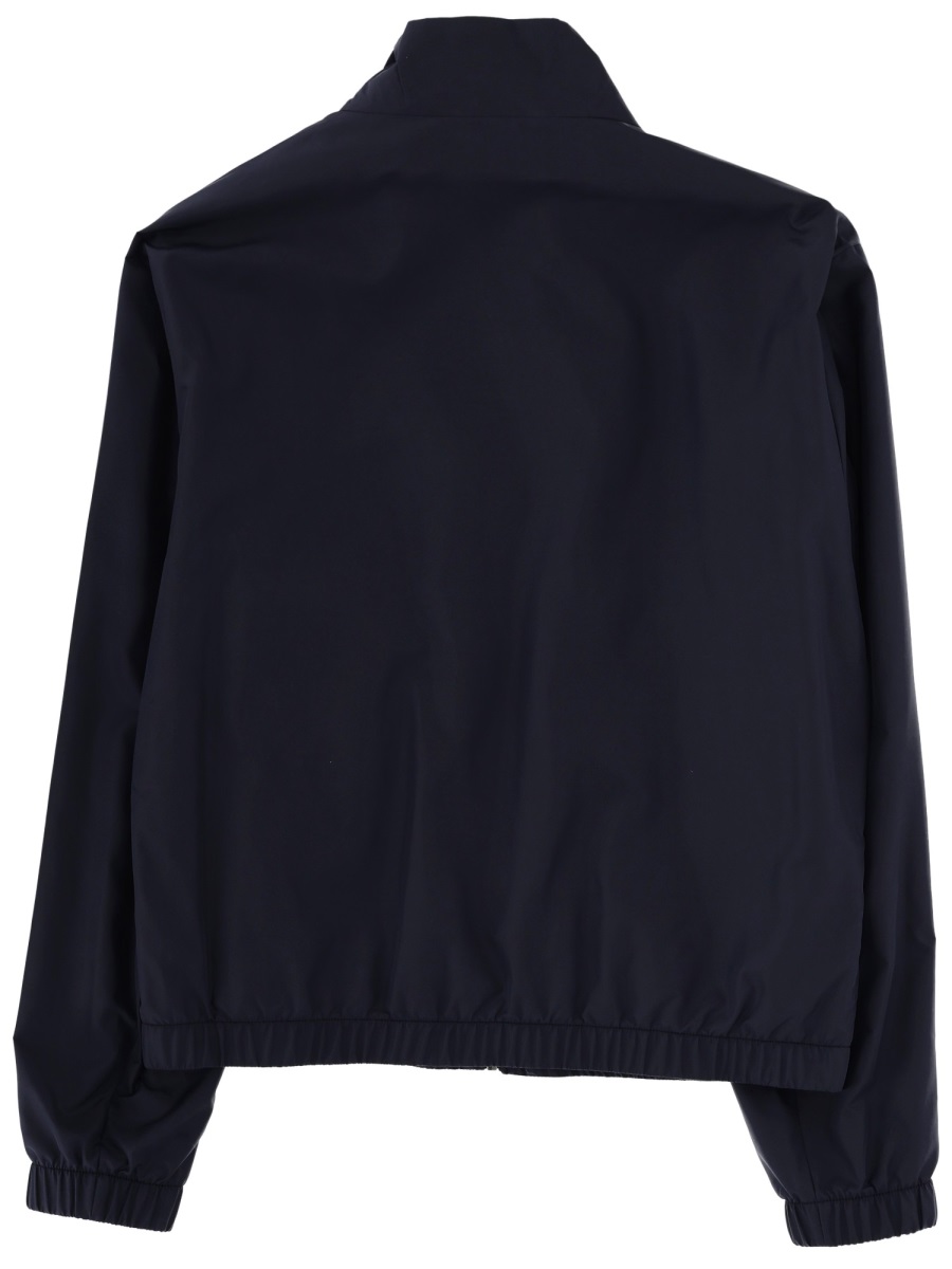 Boss Regular Fit Minimalist Stand Collar Jacket Zwart