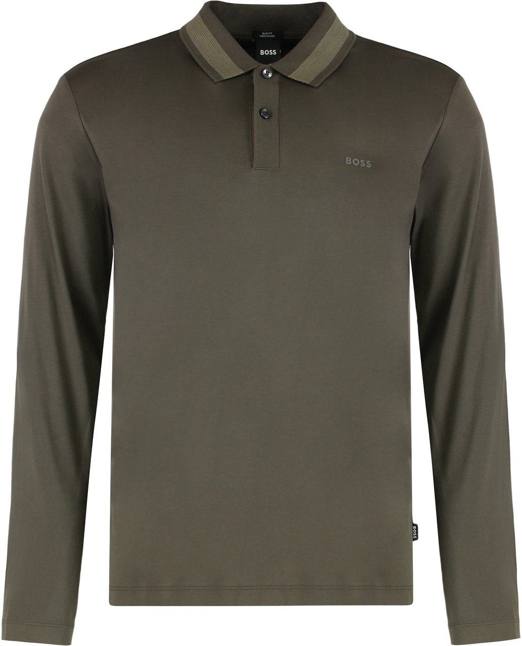Boss Cotton polo Groen