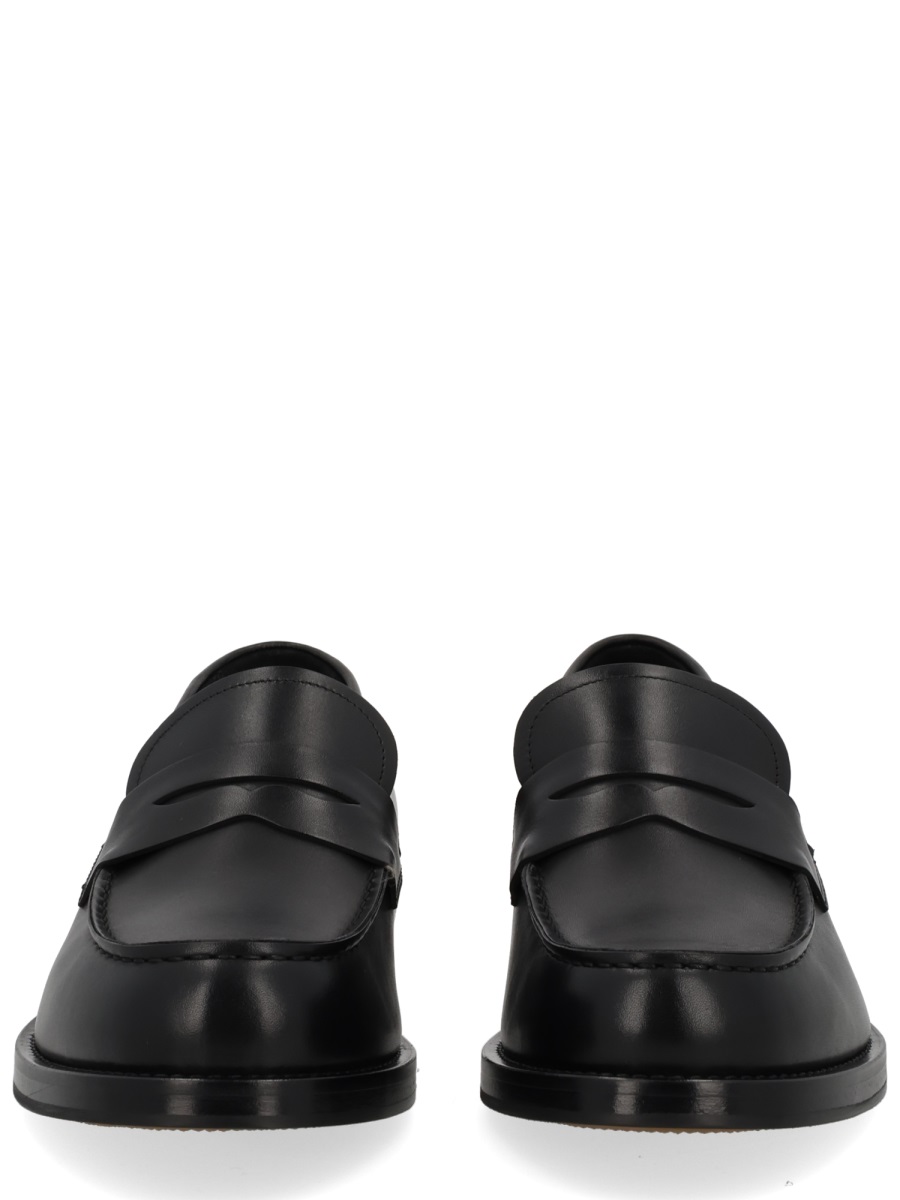 Boss Dressletic Penny Strap Leather Loafers Zwart