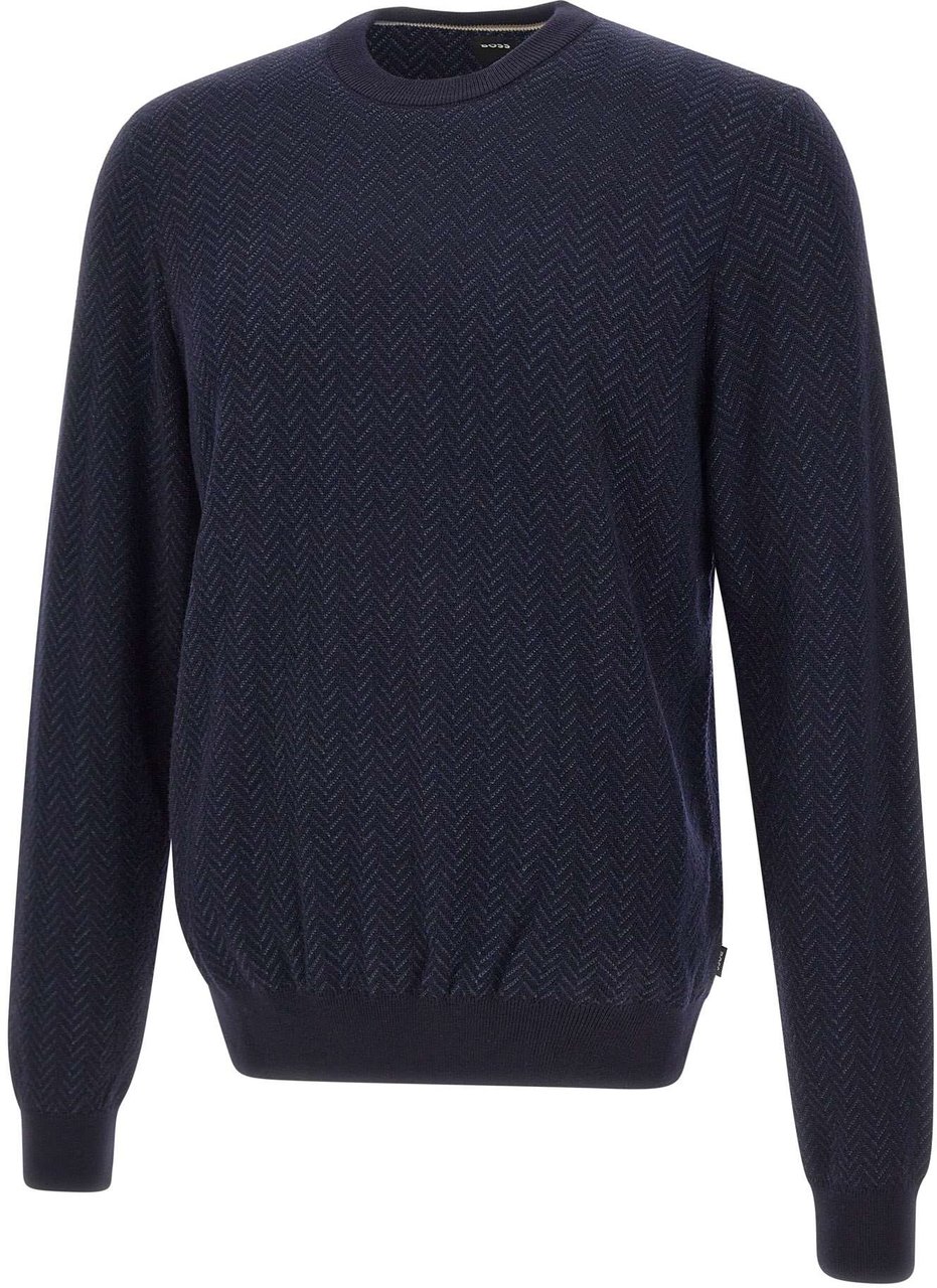 Boss Sweaters Blue Blauw