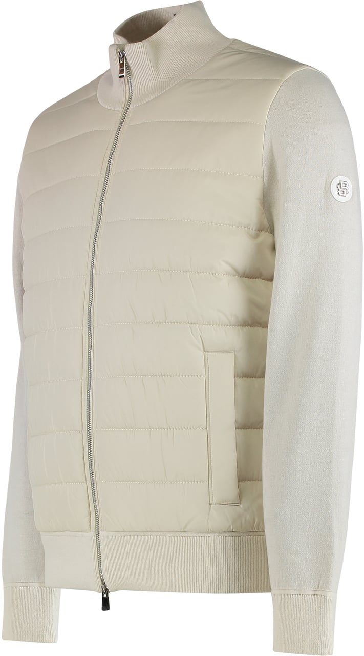 Boss Cardigan with padded front panel Wit