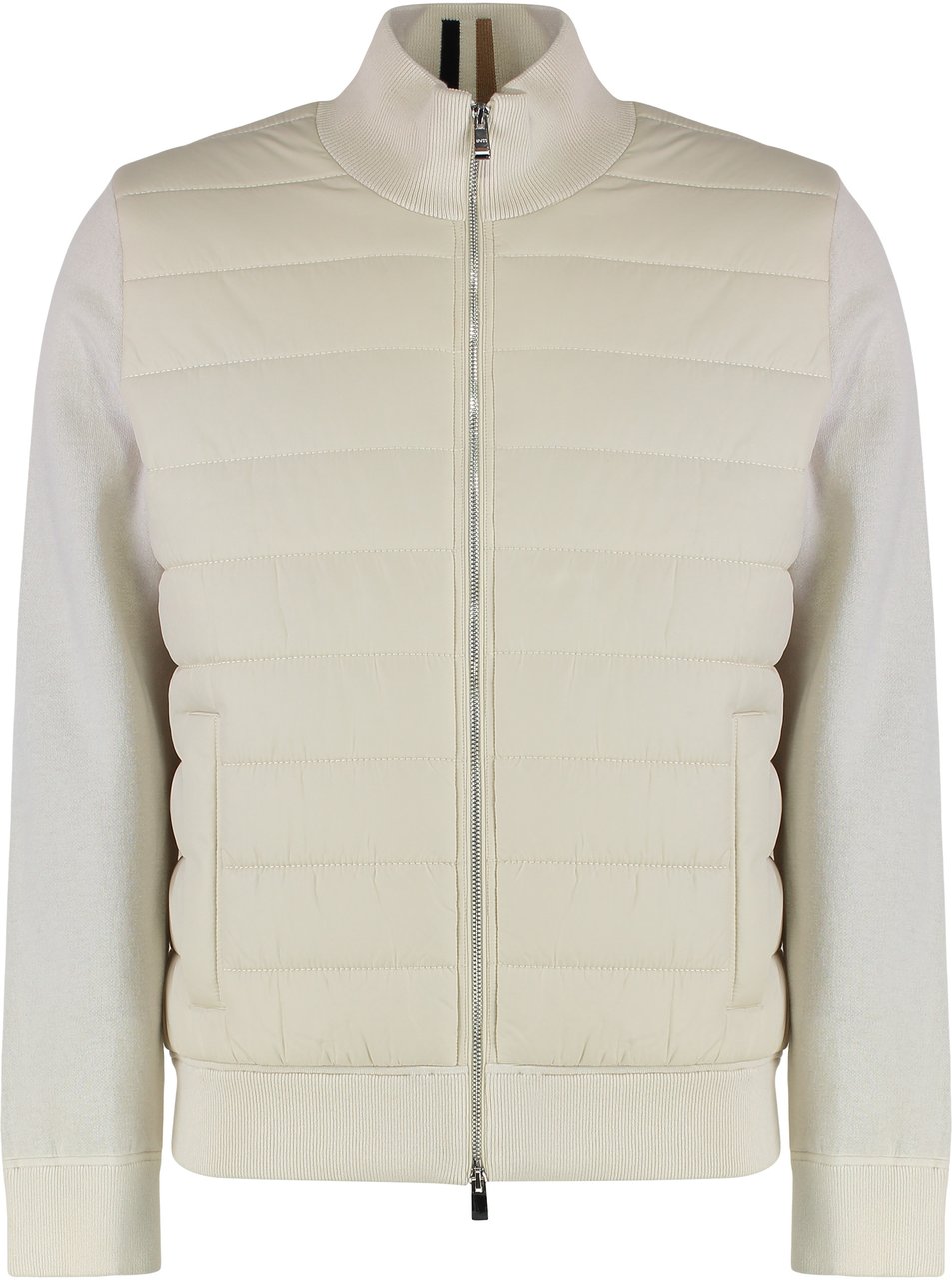 Boss Cardigan with padded front panel Wit