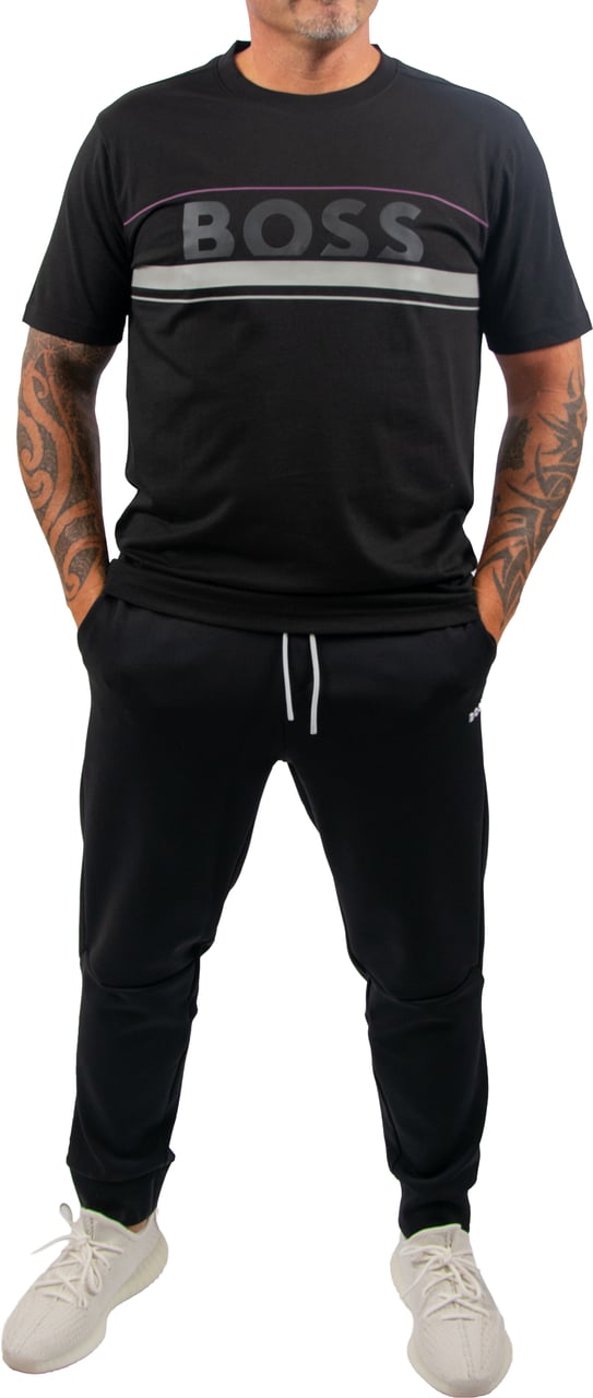 BOSS Tee Iconic Zone Zwart