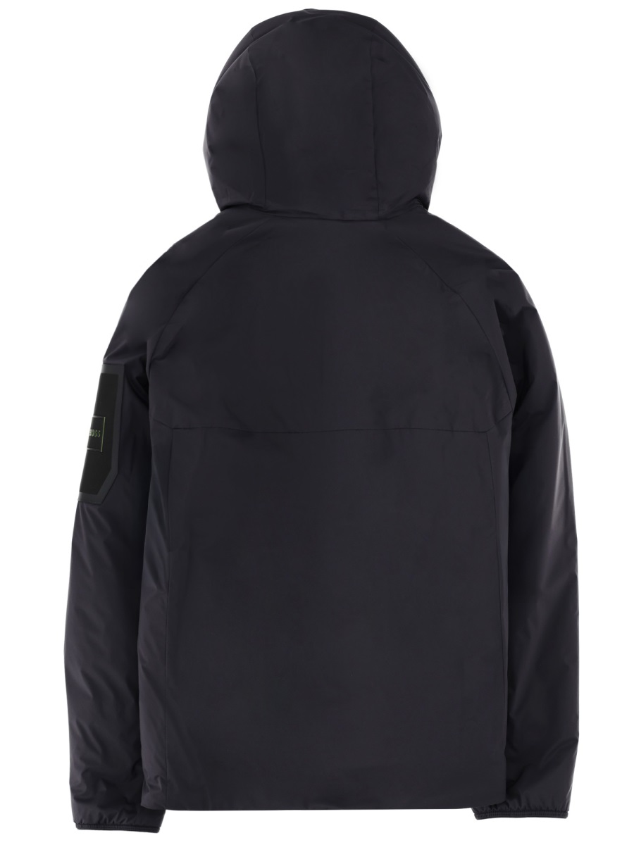 Boss Polyamide Padded Sleeve Zip Jacket Zwart