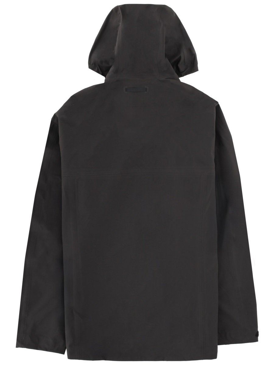 Boss Water-Repellent Attached Hood Zip Jacket Zwart