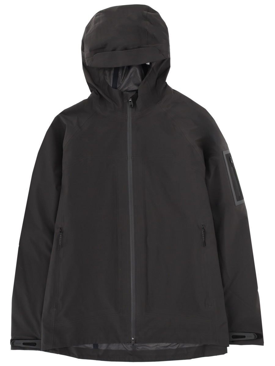 Boss Water-Repellent Attached Hood Zip Jacket Zwart